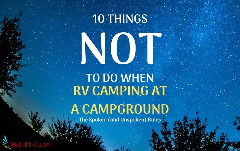 Proper Formalities to Follow When RV Camping in a Campground