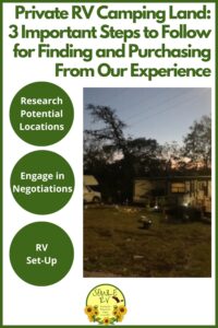 Private RV Camping Land 3 Important Steps to Follow for Finding and Purchasing From Our Experience | SOWLE RV