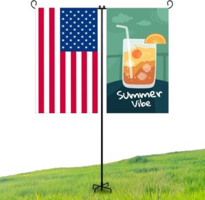 Double Garden Flag Holder