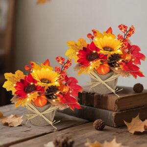 Fall artificial table centerpiece flowers