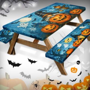 Halloween Picnic Table and Bench Covers