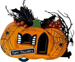 Halloween Camper Lighted Pumpkin